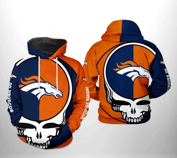 Denver Broncos NFL Grateful Dead 3D Printed Hoodie/Zipper Hoodie