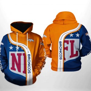 Denver Broncos NFL Team 3D Printed Hoodie/Zipper Hoodie