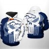 Denver Broncos NFL Team Skull 3D Printed Hoodie/Zipper Hoodie