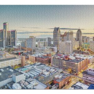 Detroit Downtown Skyline Jigsaw Puzzle Set