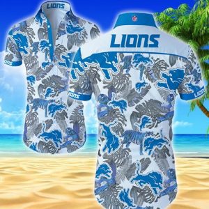 Detroit Lions Hawaiian Shirt Summer Button Up