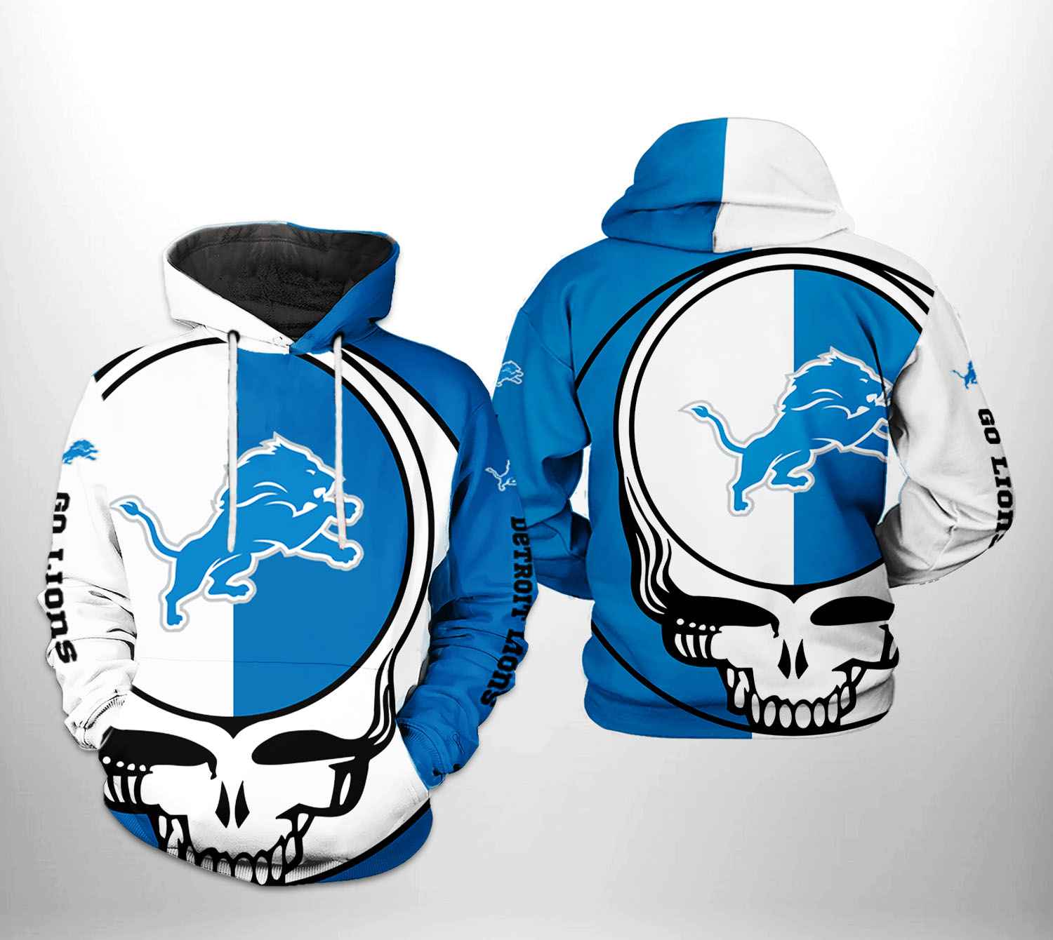 Detroit Lions NFL Grateful Dead 3D Printed Hoodie/Zipper Hoodie Detroit Lions NFL Grateful Dead 3D Printed Hoodie/Zipper Hoodie