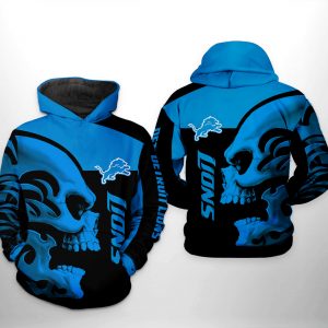 Detroit Lions NFL Skull 3D Printed Hoodie/Zipper Hoodie