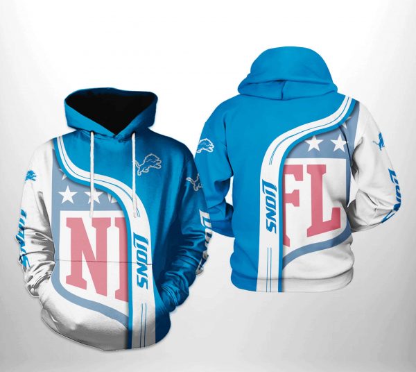 Detroit Lions NFL Team 3D Printed Hoodie/Zipper Hoodie