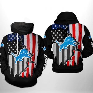 Detroit Lions NFL US Flag Team 3D Printed Hoodie/Zipper Hoodie