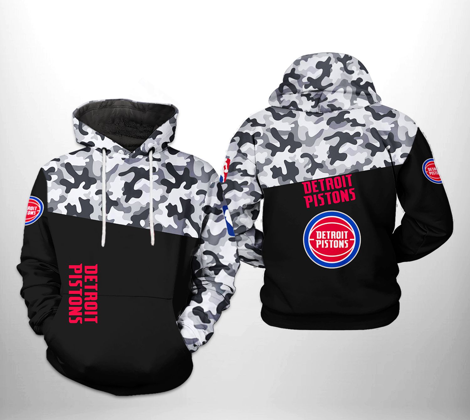 Detroit Pistons NBA Camo Veteran Team 3D Printed Hoodie/Zipper Hoodie Detroit Pistons NBA Camo Veteran Team 3D Printed Hoodie/Zipper Hoodie