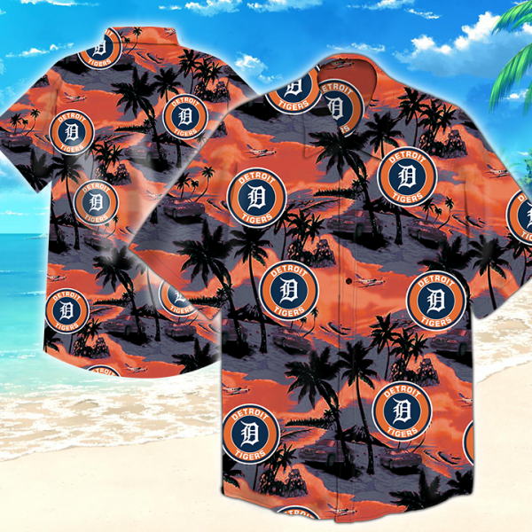 Detroit Tigers Hawaiian Shirt Summer Button Up