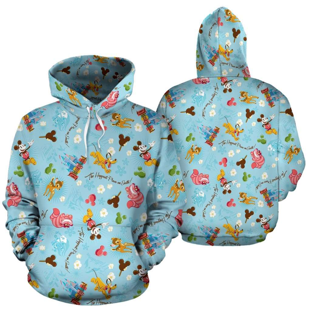 Disney Land The Happiest Place On Earth 3D Printed Hoodie/Zipper Hoodie Disney Land The Happiest Place On Earth 3D Printed Hoodie/Zipper Hoodie