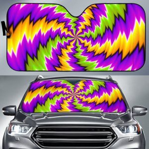 Dizzy Vortex Moving Optical Illusion Car Auto Sun Shade