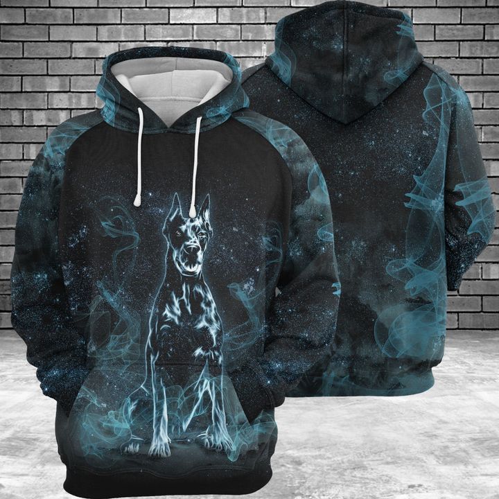 Doberman Pinscher Galaxy 3D Printed Hoodie/Zipper Hoodie Doberman Pinscher Galaxy 3D Printed Hoodie/Zipper Hoodie