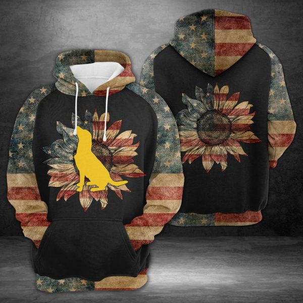 Dog American Flag 3D Printed Hoodie/Zipper Hoodie