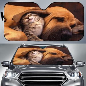 Dog And Cat Friends Car Auto Sun Shade