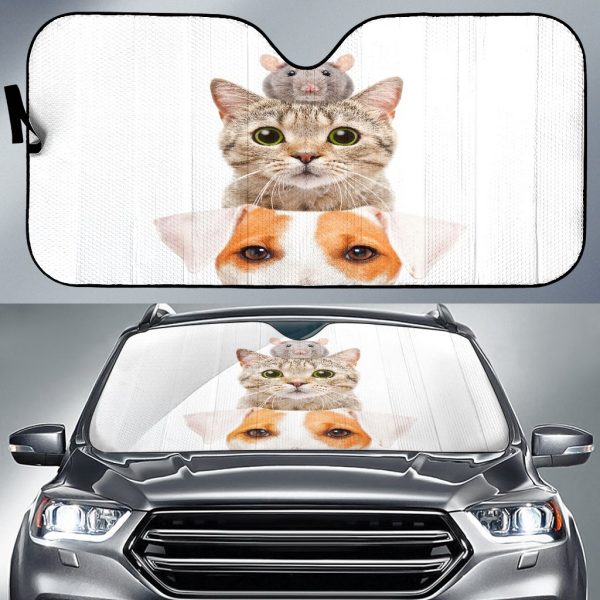 Dog Cat Mice Car Auto Sun Shade