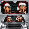 Dog Christmas Funny Car Auto Sun Shade