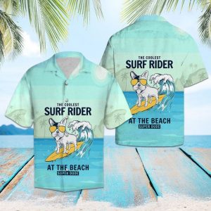 Dog Coolest Surf Rider Hawaiian Shirt Summer Button Up