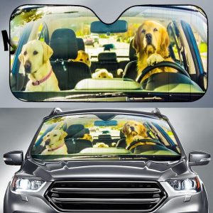 Dog Drivings Car Auto Sun Shade