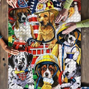 Dog Firefighter S Jigsaw Puzzle Set