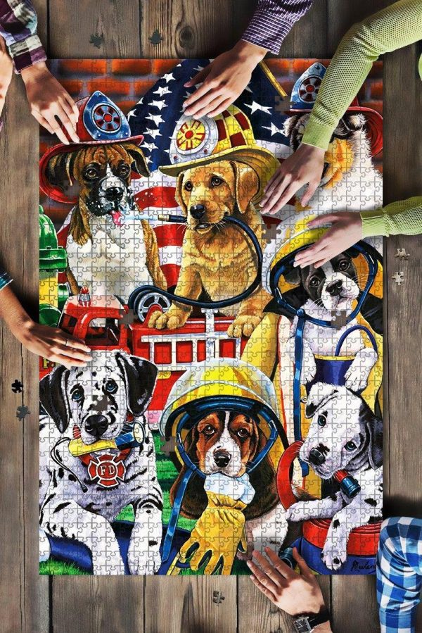 Dog Firefighter S Jigsaw Puzzle Set