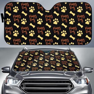 Dog Footprint Funny Car Auto Sun Shade