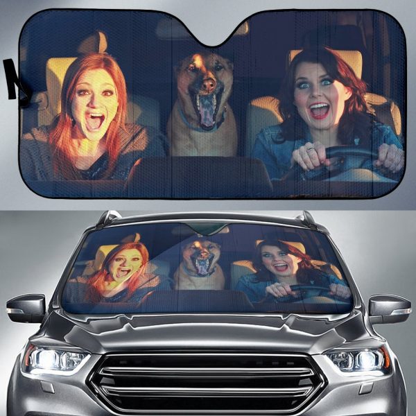 Dog Funny Seconds Before The Crash Car Auto Sun Shade