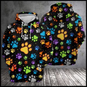 Dog Paw Prints 3D Printed Hoodie/Zipper Hoodie