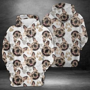 Dog Paws French Bulldog 3D Printed Hoodie/Zipper Hoodie