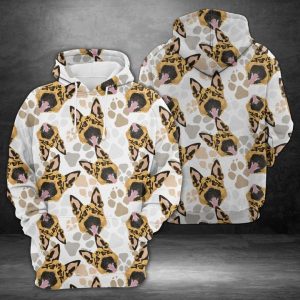 Dog Paws German Shepherd 3D Printed Hoodie/Zipper Hoodie