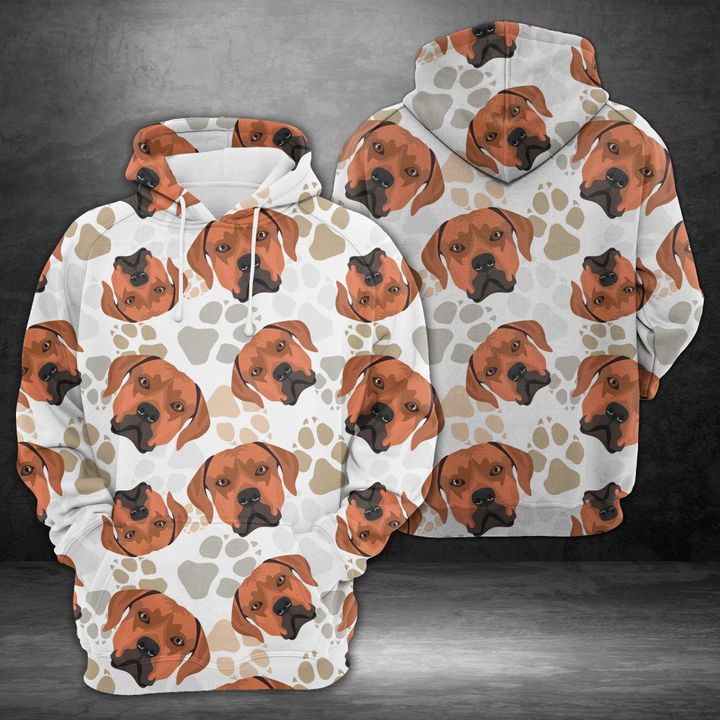 Dog Paws Rhodesian Ridgeback 3D Printed Hoodie/Zipper Hoodie Dog Paws Rhodesian Ridgeback 3D Printed Hoodie/Zipper Hoodie