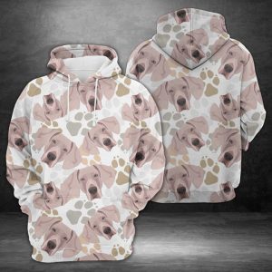 Dog Paws Weimaraner 3D Printed Hoodie/Zipper Hoodie