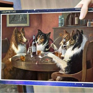 Dogs Drinking Alcohol Jigsaw Puzzle Set