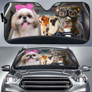 Dogs Driver Car Auto Sun Shade