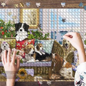 Dogs On The Sofa Jigsaw Puzzle Set