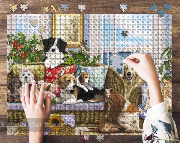 Dogs On The Sofa Jigsaw Puzzle Set