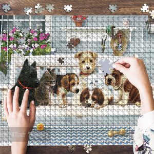 Dogs Swing Buddies Jigsaw Puzzle Set