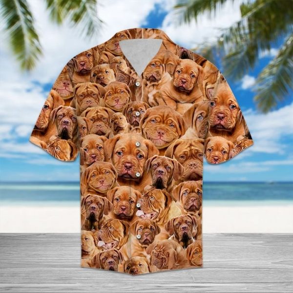 Dogue De Bordeaux Hawaiian Shirt Summer Button Up