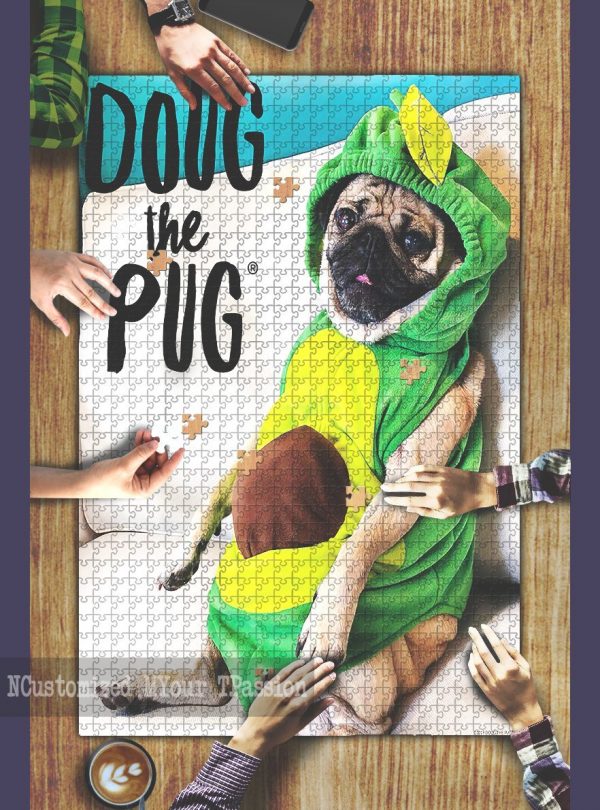 Doug The Pug Avocado Doug Jigsaw Puzzle Set