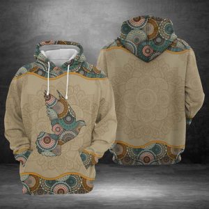 Doves Mandala 3D Printed Hoodie/Zipper Hoodie