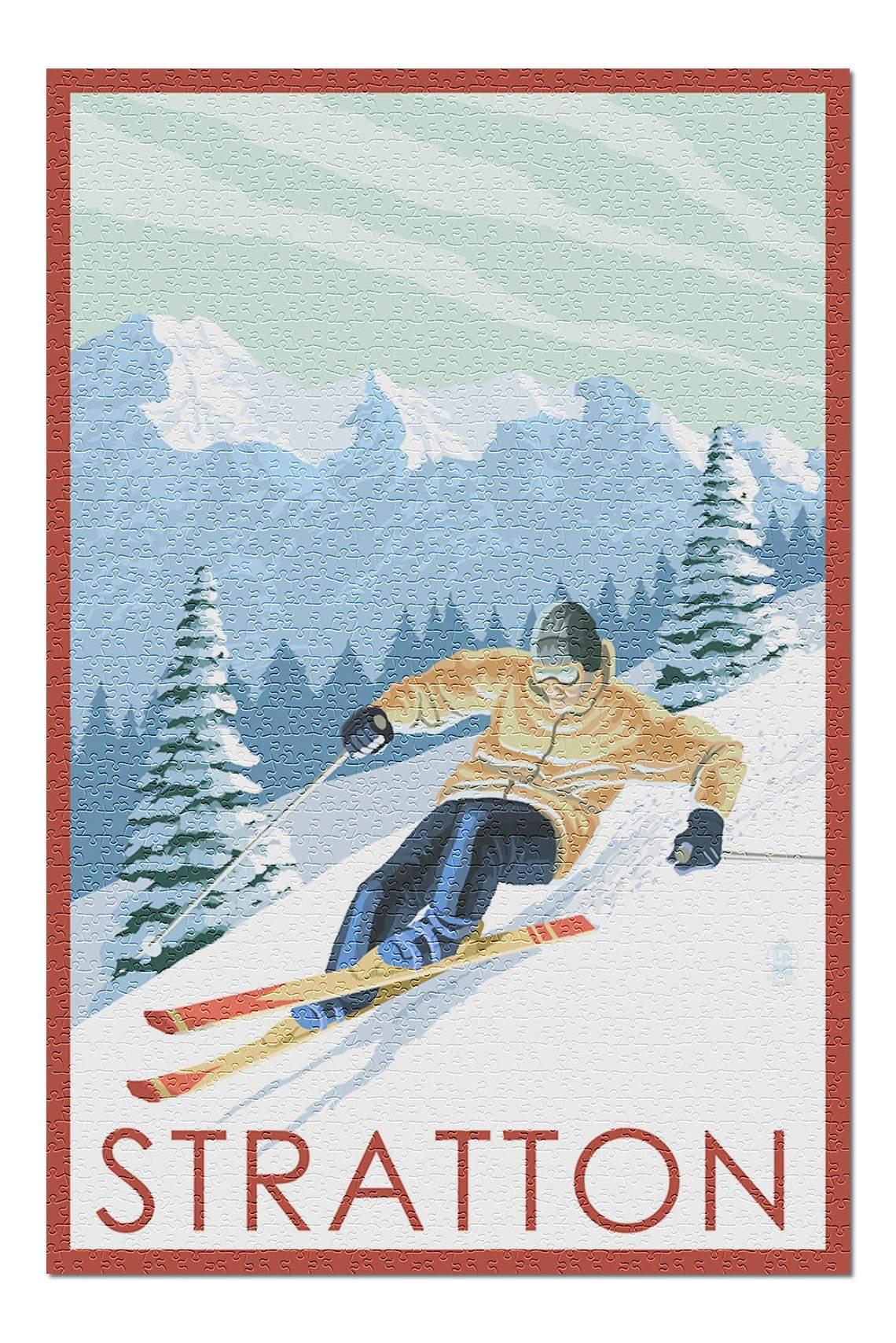 Downhill Skier Jigsaw Puzzle Set Downhill Skier Jigsaw Puzzle Set