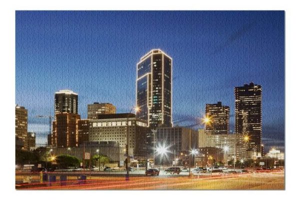 Downtown At Night Jigsaw Puzzle Set