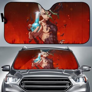 Dr Stone Cool Senkus Anime Car Auto Sun Shade