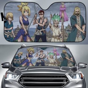 Dr Stone Cools Anime Car Auto Sun Shade