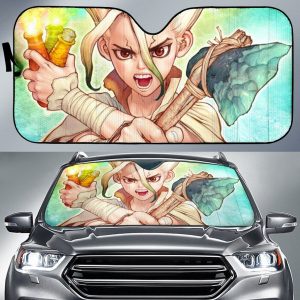 Dr Stone Light Senkus Anime Car Auto Sun Shade