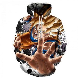 Dragon Ball Five Fingers Open Anime 3D Printed Hoodie/Zipper Hoodie