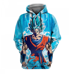 Dragon Ball Goku Ssj Blue 3D Printed Hoodie/Zipper Hoodie