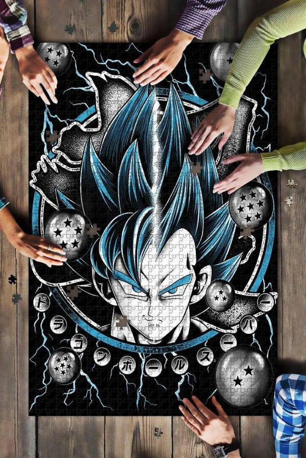 Dragon Ball Goku Vegeta Blue Jigsaw Puzzle Set