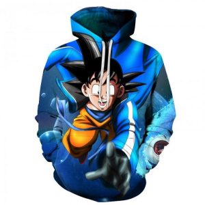 Dragon Ball Happy Expression Anime 3D Printed Hoodie/Zipper Hoodie