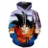 Dragon Ball Leaning Forward Anime 3D Printed Hoodie/Zipper Hoodie