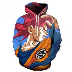 Dragon Ball Look Obliquely 3D Printed Hoodie/Zipper Hoodie