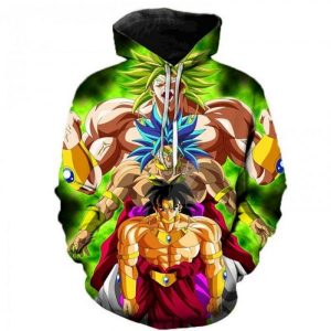 Dragon Ball Super Cartoon Dragon Ball Super Broly Polluver 3D Printed Hoodie/Zipper Hoodie