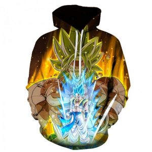 Dragon Ball Z Cartoon Dragon Ball Super Girl Cool Polluver B 3D Printed Hoodie/Zipper Hoodie